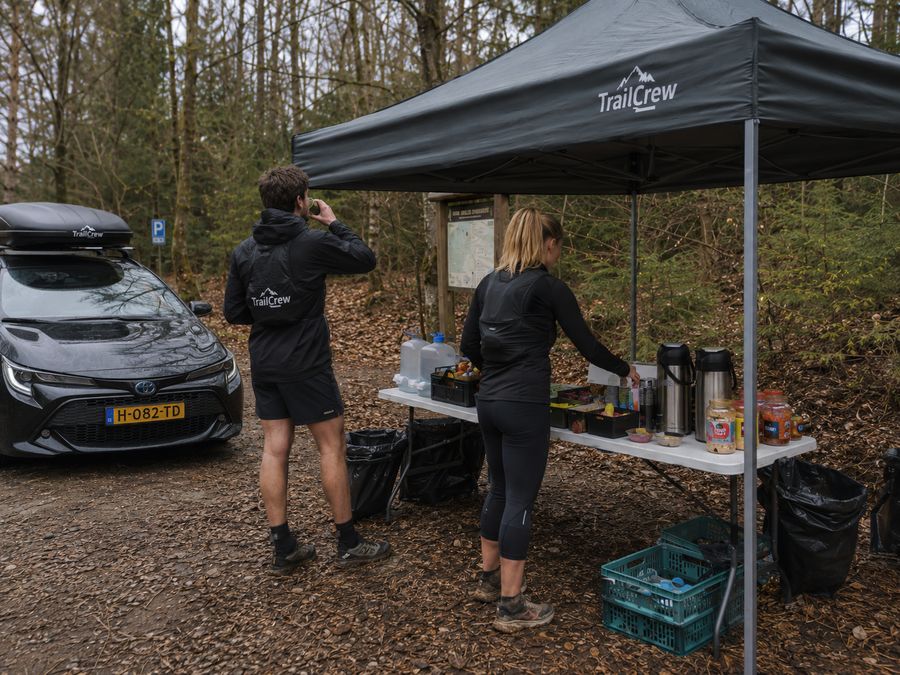 Pauze bij het basecamp